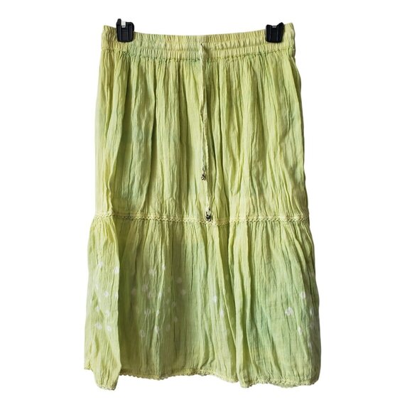 Broomstick Skirts Green Tie Dye Elastic Waist Boho Fairycore Y2K Forest Fairy - Picture 1 of 14